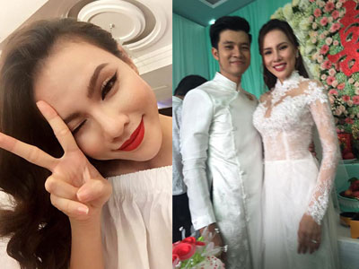 Á khôi Áo dài Lệ Quyên bất ngờ lộ ảnh ăn hỏi cùng chồng sắp cưới điển trai