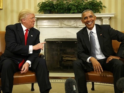 Nhà Trắng bác tin vợ chồng Obama hủy chụp ảnh chung với nhà Trump