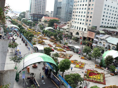 Đường hoa Nguyễn Huệ sẽ mở từ 28 Tết