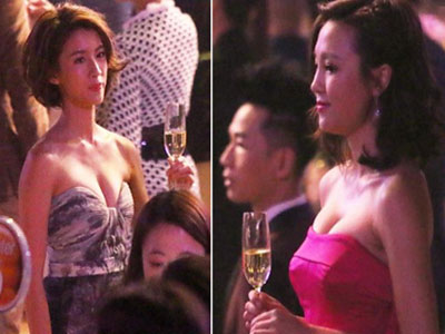 Dàn sao TVB đua nhau khoe ngực gợi cảm ở tiệc tối