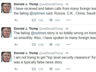 Ông Donald Trump "đấu khẩu" với báo New York Times