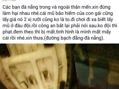 Đà Nẵng: Người dân "thành phố đáng sống" bức xúc với nạn trộm mũ bảo hiểm