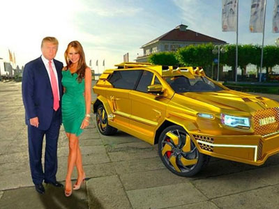 Loá mắt trước siêu xe bọc vàng dành riêng cho Trump nhậm chức