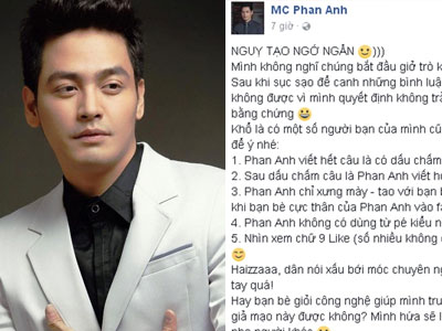 MC Phan Anh bức xúc khi có người ngụy tạo bằng chứng về số tiền từ thiện