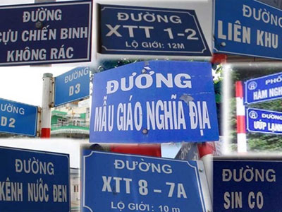 TP.HCM rà soát tên đường thiếu thẩm mỹ