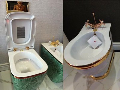 Bí mật toilet dát vàng, gắn saphia trong nhà đại gia Hà Thành