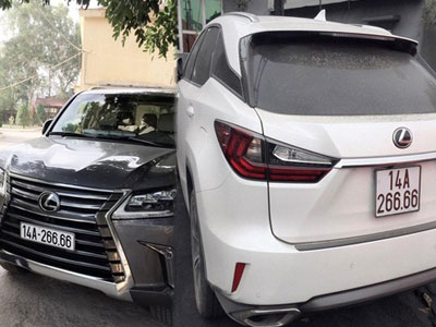 Xôn xao hai chiếc Lexus tại Quảng Ninh dùng chung một biển "tứ quý" 6