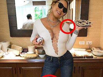 Mariah Carey bị người hâm mộ tố photoshop đến méo cửa