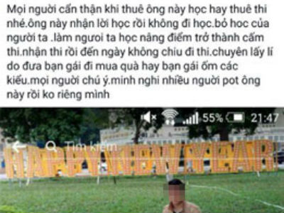 Dịch vụ học hộ thi thuê nở rộ trên mạng xã hội Facebook