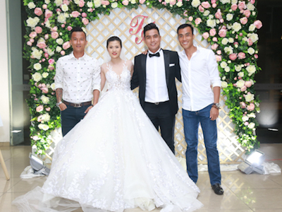 Sao bóng đá tấp nập dự tiệc cưới DJ bốc lửa và cựu tiền đạo Việt Thắng
