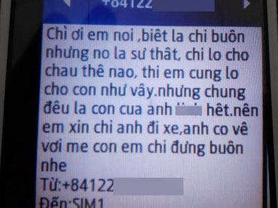 Bị "bom" tin nhắn từ sim "rác", vợ đòi ly dị chồng