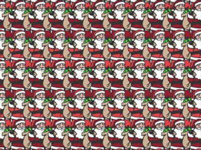 Dân mạng rối mắt khi tìm ông già Noel khác biệt trong tranh