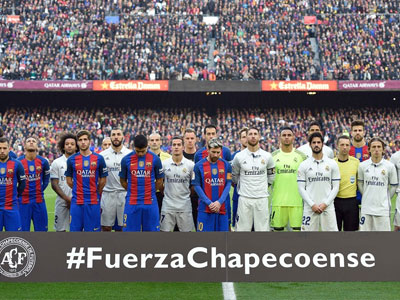 Thế giới bóng đá cùng nắm tay cầu nguyện cho Chapecoense