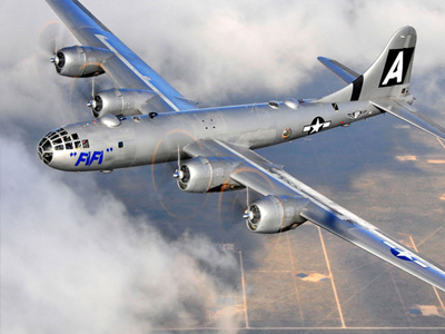 Xem máy bay “siêu pháo đài” B-29 của Mỹ chao lượn giữa tầng mây