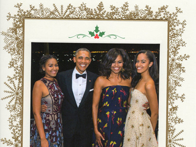 Tấm thiệp Giáng sinh cuối cùng của gia đình Tổng thống Obama