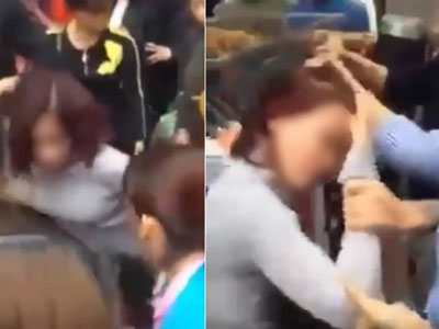 Cô gái trẻ bị người dân túm tóc, tát vào mặt vì ăn trộm iPhone 6