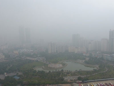 Sương mù bao phủ Hà Nội