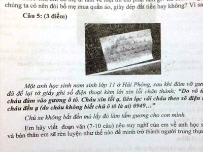 Lời xin lỗi gây sốt cộng đồng mạng vào đề thi Giáo dục Công dân