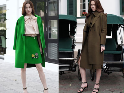 Hồ Ngọc Hà dạo phố với ba bộ cánh thu đông