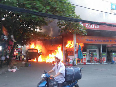 Hé lộ nguyên nhân vụ cháy cây xăng ở Sài Gòn