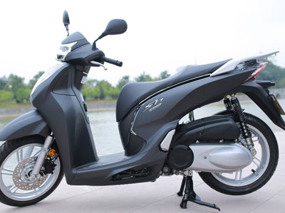 Ảnh thực tế Honda SH 300i ABS màu xám đen chính hãng