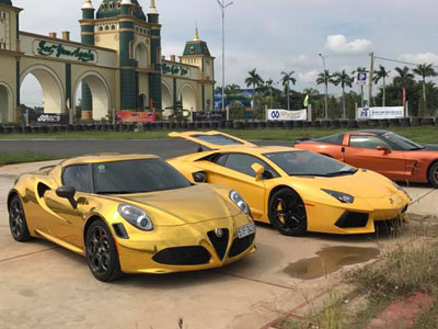 Dàn siêu xe Việt đua drag 400m tại trường đua Happy Land