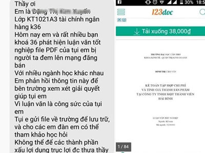 Sinh viên bức xúc vì khóa luận của mình bị rao bán rẻ như cho trên mạng