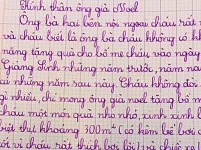 Những bức thư xin quà khiến ông già Noel toát mồ hôi