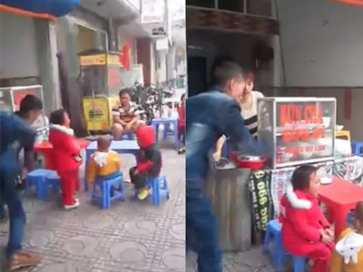 Báo Anh đưa tin "ông bố địu con nhặt rác" dùng thắt lưng đánh con gái dã man giữa phố