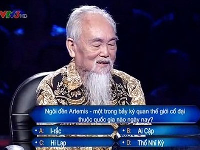 Cụ ông 78 tuổi kể chuyện tình yêu trên sóng "Ai là triệu phú"