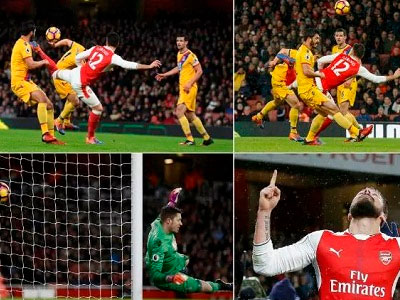 Thế giới bóng đá phát cuồng vì bàn thắng kiểu bọ cạp của Giroud