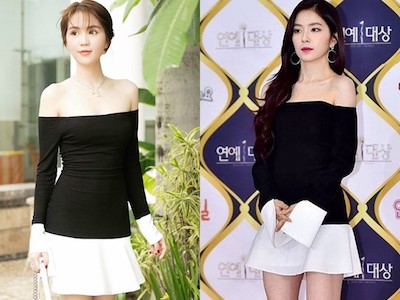Ngọc Trinh mặc váy nhái tại họp báo đấu giá SIM tiền tỷ