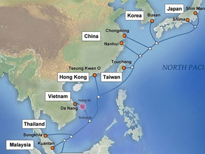 Cáp quang biển mới APG vừa khai thác đã đứt