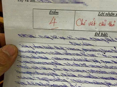 Bài văn chữ xấu "hiểu chết liền": Giáo viên chấm điểm 4 lên tiếng