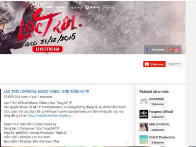 Sơn Tùng M-TP trở thành ca sĩ Việt Nam đầu tiên có nút vàng YouTube