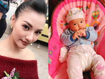 Đây là ảnh con gái Hồng Quế khi mới sinh mà cô giấu suốt thời gian qua