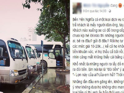 Xuất hiện dịch vụ "lạ" ở bến xe Yên Nghĩa