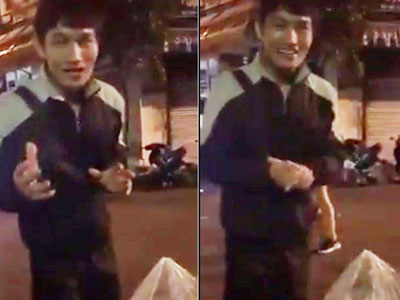 Clip: "Thánh chào hàng" bán phồng tôm cực bá đạo