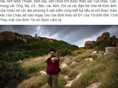 Người cha mòn mỏi tìm kiếm con trai bị rơi xuống biển sau 15 ngày vẫn chưa thấy thi thể