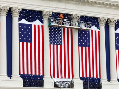 "Đại công trường" Washington D.C. trước ngày Trump nhậm chức