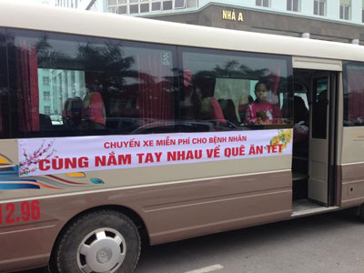 Hà Nội: Lịch chạy chuyến xe "0 đồng" chở bệnh nhân về quê ăn Tết