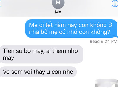 Mẹ ơi Tết đầu tiên làm dâu mới, con chẳng về phụ giúp được mẹ cha