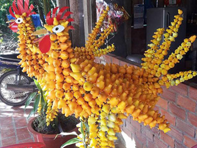 Lạ mắt cây dư hình Đinh Dậu đắt khách ngày cận Tết