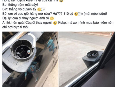 MC Phan Anh "méo mặt" vì bị kẻ trộm bẻ gương xe ngay đầu năm
