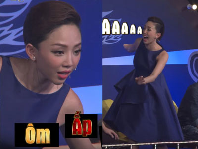 Tóc Tiên phát hoảng khi nam thí sinh 'tố' từng ăn ngủ chung