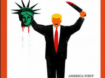 Tranh Trump chặt đầu Nữ thần Tự do trên bìa tạp chí Đức gây tranh cãi