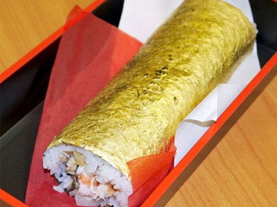 Sushi bọc vàng giá hơn 2 triệu đồng/cuộn