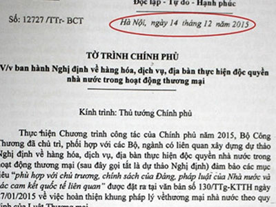 Bộ Công Thương nói gì vụ dùng văn bản thời ông Vũ Huy Hoàng?