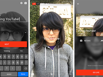 YouTube bắt đầu cho live stream từ di động