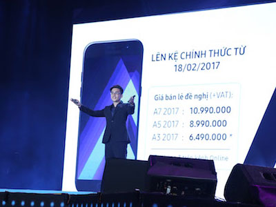 Samsung Galaxy A 2017 về Việt Nam với giá từ 6,5 triệu đồng